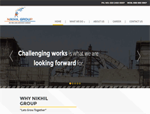 Tablet Screenshot of nikhilgroup.in